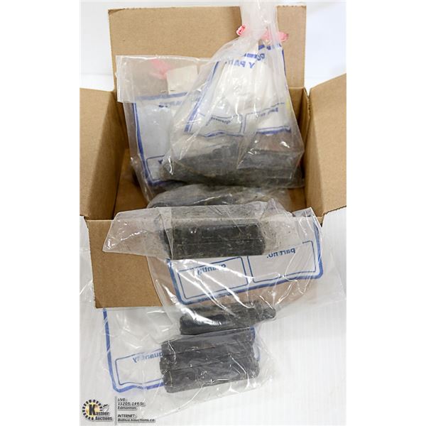 BOX OF METAL STAMPS. ASSORTED SIZES AND LETTERS