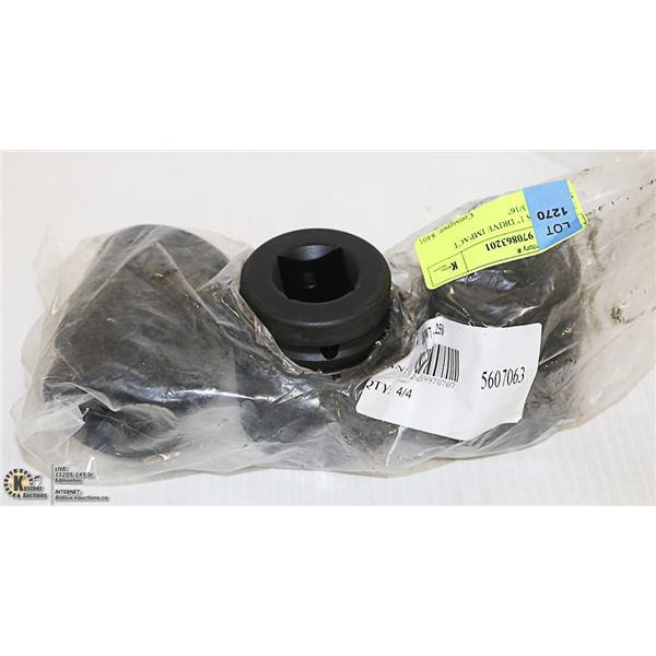 3 WILLIAMS 1" DRIVE IMPACT SOCKET 1 13/16"