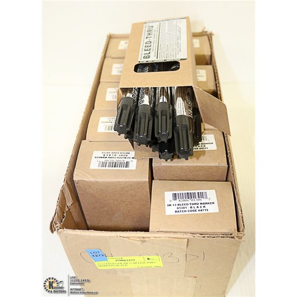 11 12 PACKS OF IM-13 BLEED-THRU MARKERS BLACK