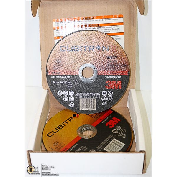 BOX OF 6 CUBITRON CUT OFF WHEELS T1 60 GRAIN