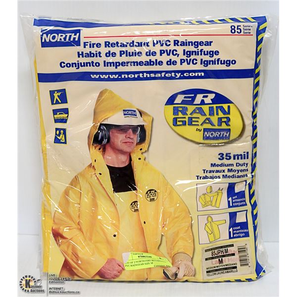 LOT OF 2 NORTH FIRE RETARDANT PVC RAINGEAR SIZE M