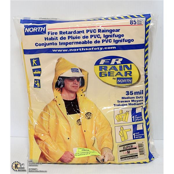 LOT OF 3 NORTH FIRE RETARDANT PVC RAINGEAR SIZE M