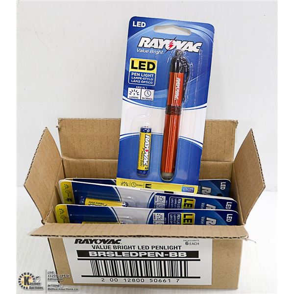 PACK OF 7 RAYOVAC LED PEN LIGHT