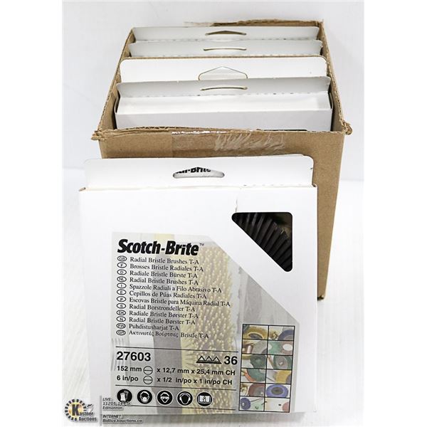 PACK OF 5 3M RADIAL BRISTLE BRUSHES T-A-36