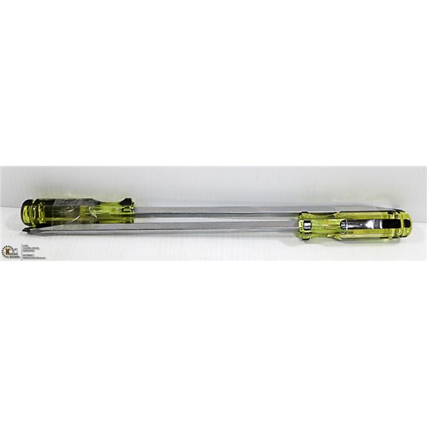 LOT OF 2 LARGE FLATHEAD SCREWDRIVERS