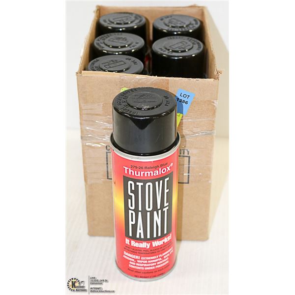 LOT OF 6 CANS OF STOVE PAINT