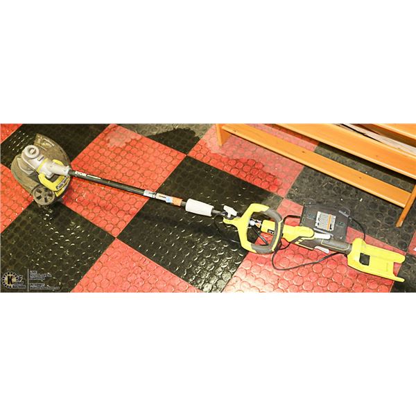 RYOBI 40VOLT CORDLESS GAS TRIMMER WITH CHARGER