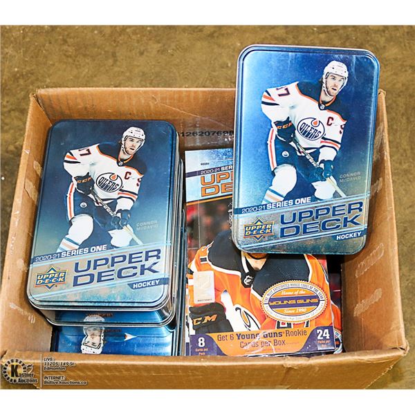 BOX OF ASSORTED 2020-21 UPPER DECK HOCKEY