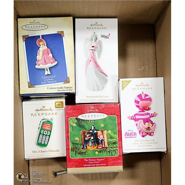 5 HALLMARK KEEPSAKE ORNAMENTS
