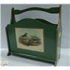 Image 1 : AUDOBON BIRDS WOODEN MAGAZINE STAND