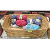 Image 1 : LARGE BASKET WITH SOME YARN