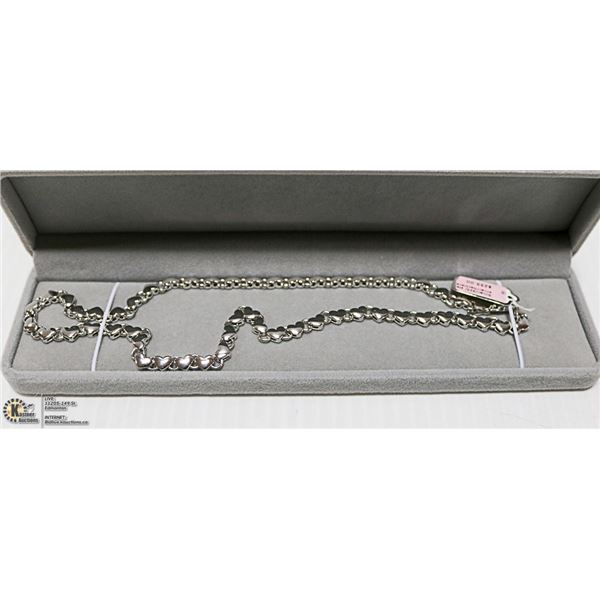 NEW 925 STERLING SILVER 18 NECKLACE,  IN PINK