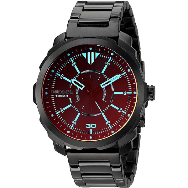 NEW DIESEL BLACK ST. STEEL 46MM MSRP $255 WATCH