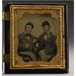 Ruby Ambrotype of Two Virginia Confederates