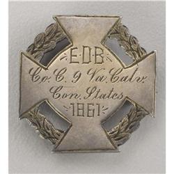 Pvt Edwin D Brown "Laurel Brigade" Maltese Cross