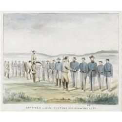 Captives of General Custer Division Drawing Lots