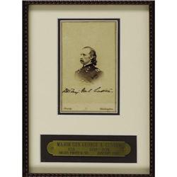 Major General George A. Custer Carte De Visite