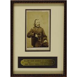 Major General George A. Custer Carte De Visite,