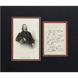Gen George A Custer Autograph Note Signed