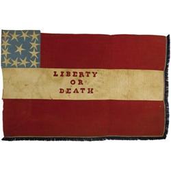 CSA “Liberty or Death” Flag Captured by Custer's