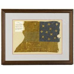 A Confederate Cavalry Guidon and Flagstaff A Con