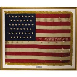 21st U.S. Infantry Regimental Flag - hand paint
