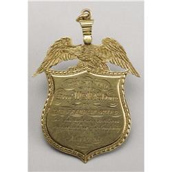 A Gold Presentation Pendant for Civil War Recrui