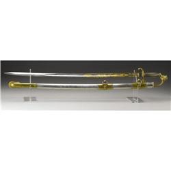 An Ornate Silver and Gold Presentation Sword, Li
