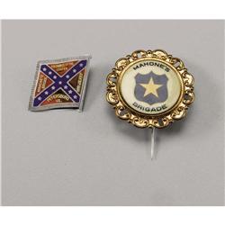 Gen Wm Mahone's Personal UCV Lapel Pins