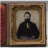 Image 1 : Cased 1/6th Plate Ambrotype of a Federal Captain