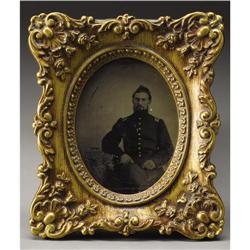 Identified Union Officer 1/6th Plate Tintype