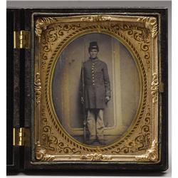 1/6th Plate Tintype of an Armed Federal