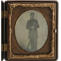 Tintype of an Armed Union Private