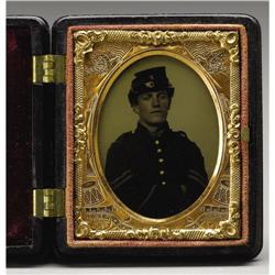 Ruby Ambrotype of a Federal Corporal