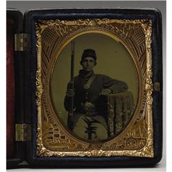 Armed Federal Soldier Tintype