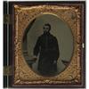 Image 1 : Cased 1/6th Plate Tintype of Federal Officer