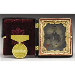 CW Tintype & Medal Martin Eddy, 6th Conn. Inf.