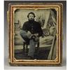 Image 1 : 1/6th Plate Tintype of Seated Union Private