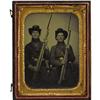 Image 1 : Union Soldiers With Muskets 1/4 Plate Tintype