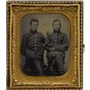 Image 1 : 1/6th Plate Tintype of Two Seated Rebel Soldiers
