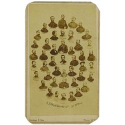Carte de Visite With Union 39 Generals - Custer