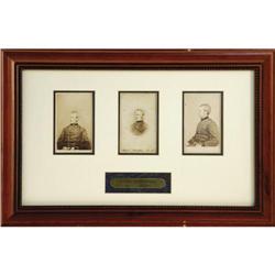 Union Gen Joseph Hooker Group 0f 3 Framed CDVs