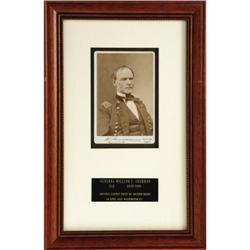 General William T. Sherman Cabinet Photo Signed