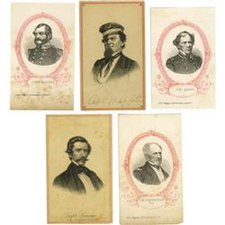 Five CDVs Depicting Confederate Naval Luminaries