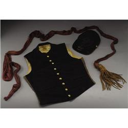 Civil War Vest, Medal and Junior Officer's Kepi