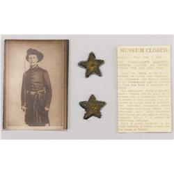 Civil War Confederate Majors Stars Hand Sewn CSA