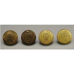 Group of 4 Non-dug Connecticut Militia Buttons