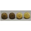 Image 1 : Group of 4 Non-dug Connecticut Militia Buttons