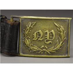 New York Militia Officer Belt Plate & Sword Belt