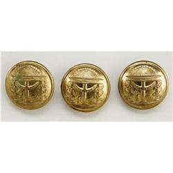 Group of Three Non-dug Georgia Militia Buttons